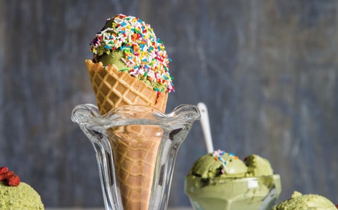 Creamy Coconut Cashew Matcha Ice Cream