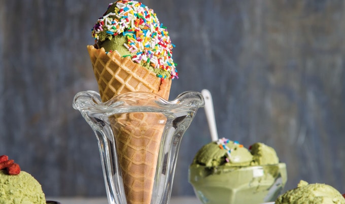Coconut Cashew Matcha Ice Cream
