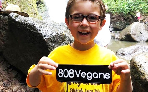 8-Year-Old Activist Tours Hawaii with Vegan Message