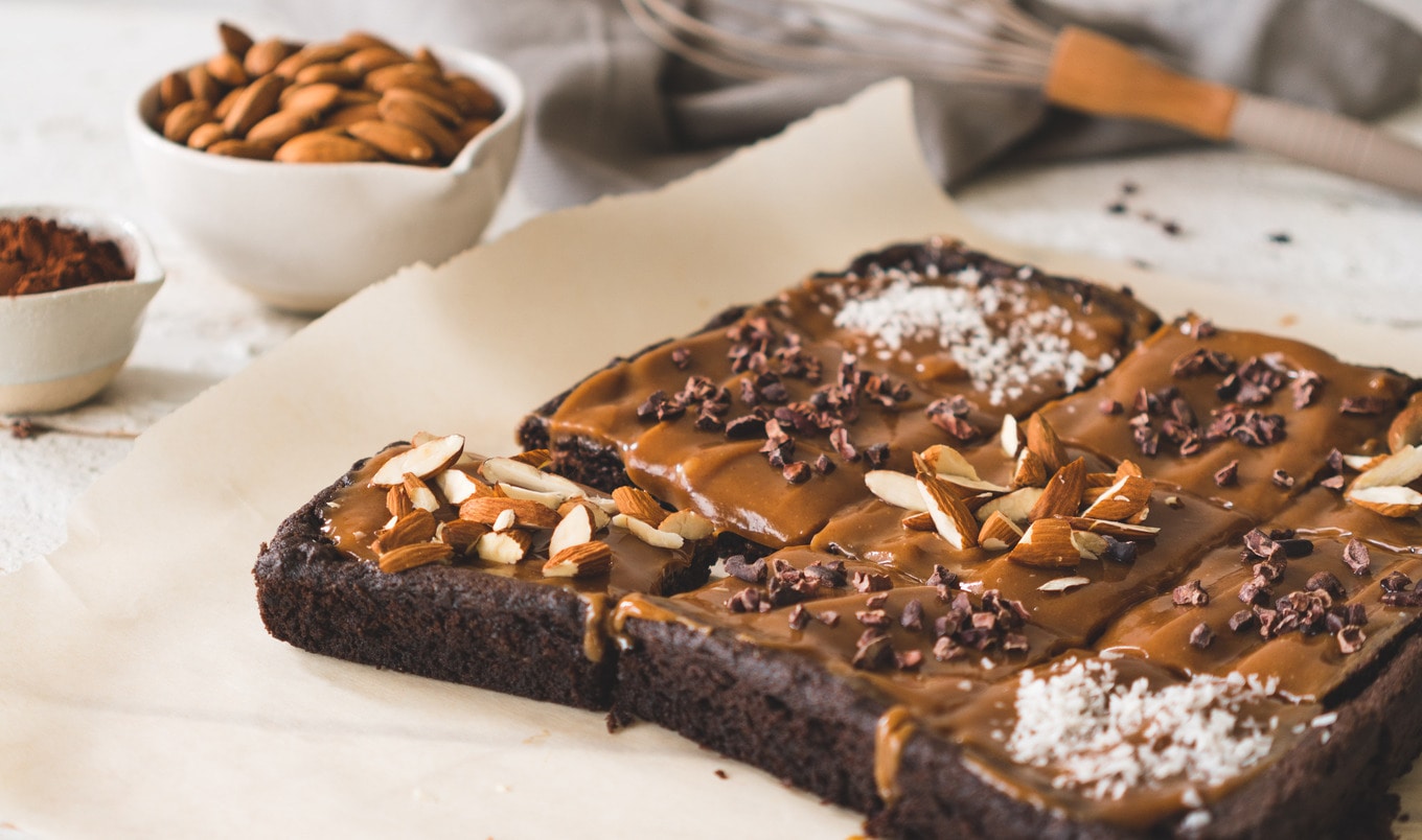 Chocolate Fudge Brownies With Almond Butter Frosting