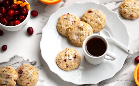 Soft-Baked Citrus Cranberry Cookies with Lemon Drizzle 