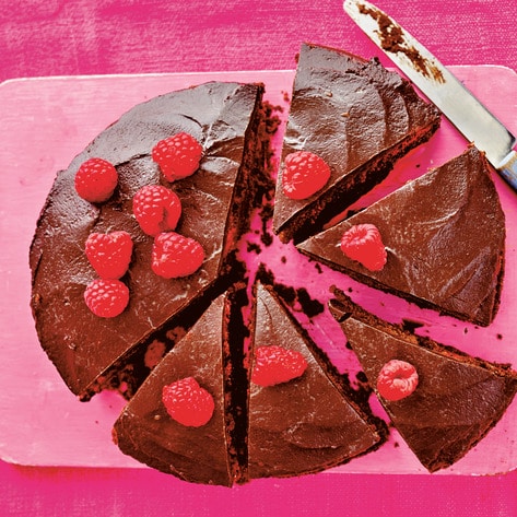 Decadent Double-Chocolate Vegan 'Love' Cake with Raspberry Filling