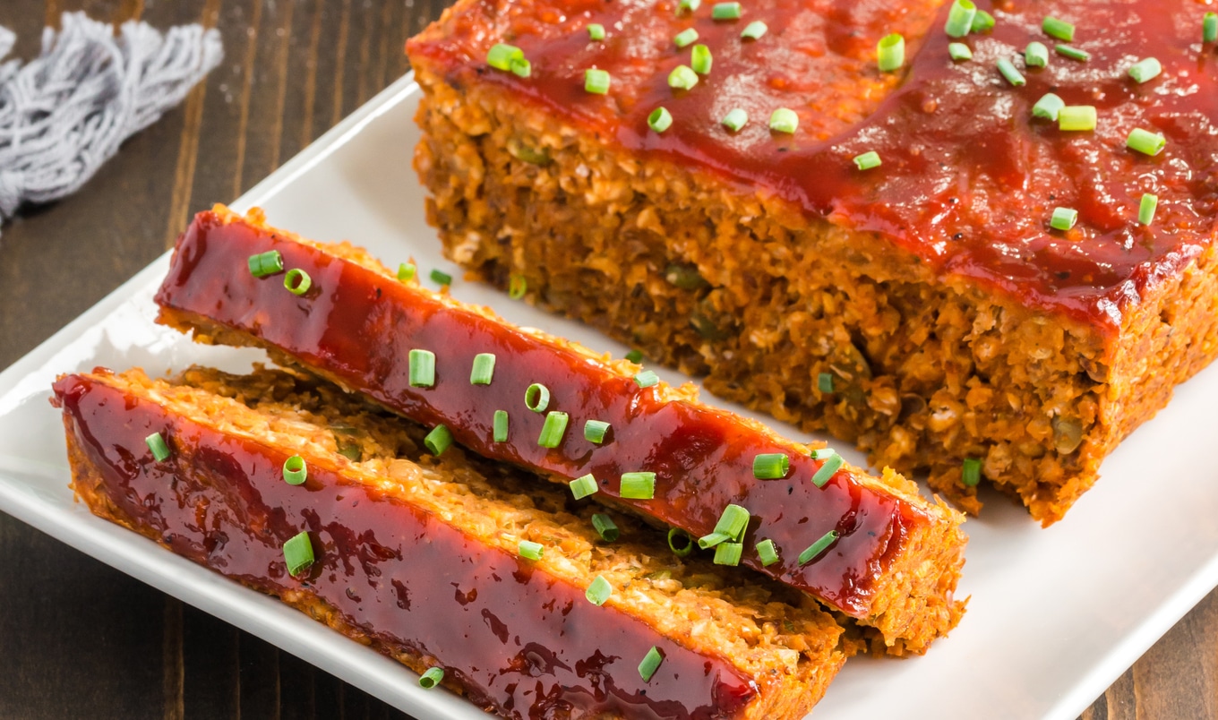 Savory Vegan Lentil and Sweet Potato Meatloaf 