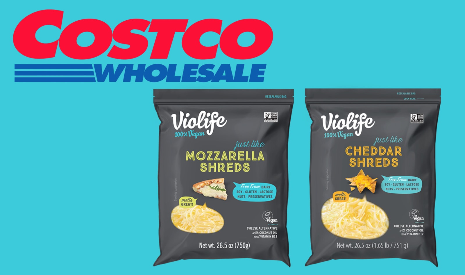 Costco Does It Again: Bulk Violife Vegan Cheese Shreds And Slices Are Coming