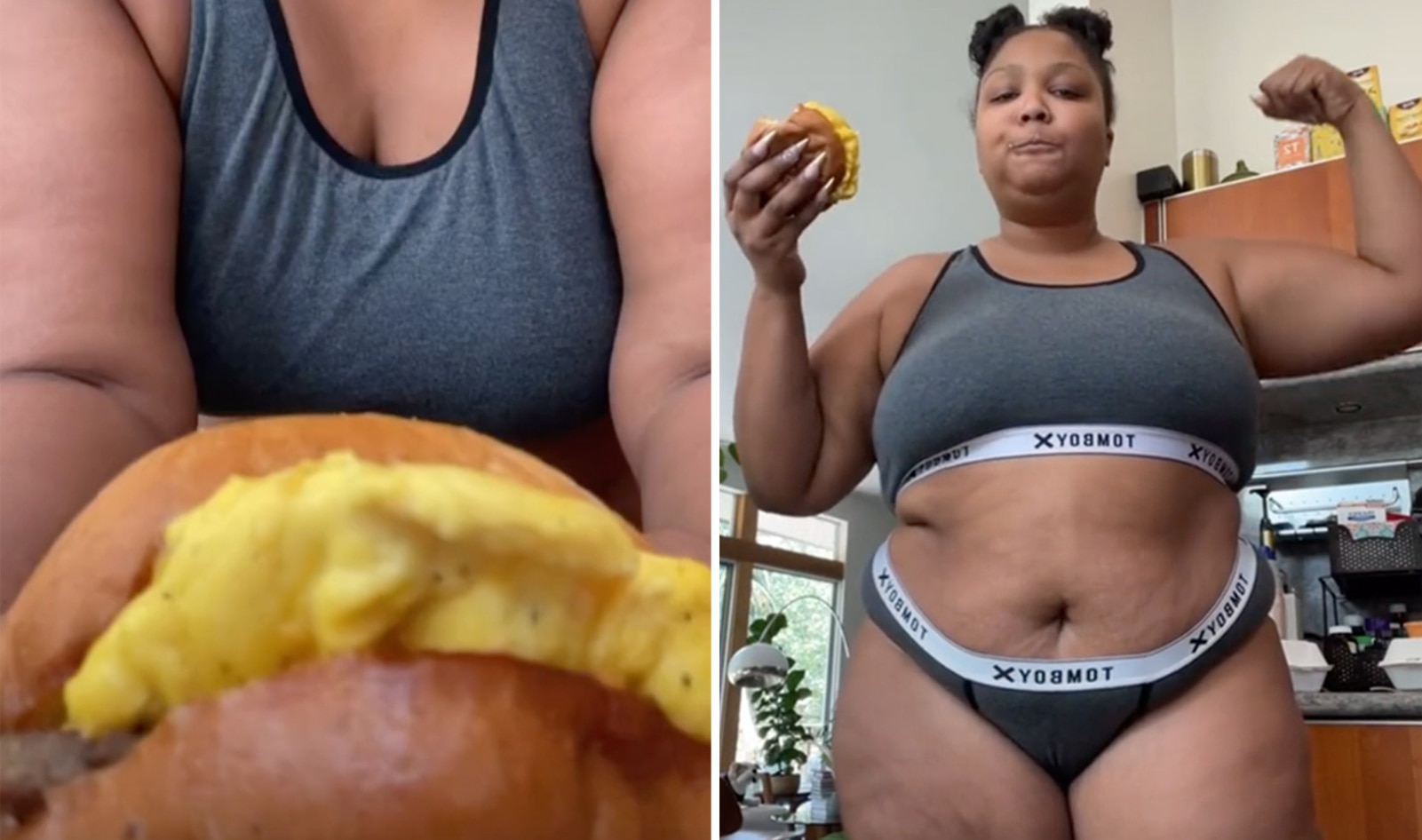 Lizzo Shuts Down Fat-Shamers on TikTok with Vegan Egg Sandwich