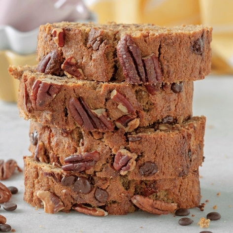 Vegan Chickpea Banana Bread with Pecans and Chocolate Chips 