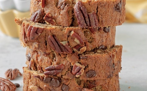 Vegan Chickpea Banana Bread with Pecans and Chocolate Chips&nbsp;