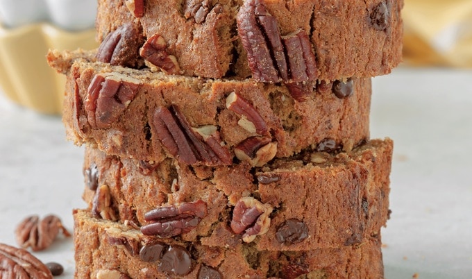 Vegan Chickpea Banana Bread with Pecans and Chocolate Chips&nbsp;