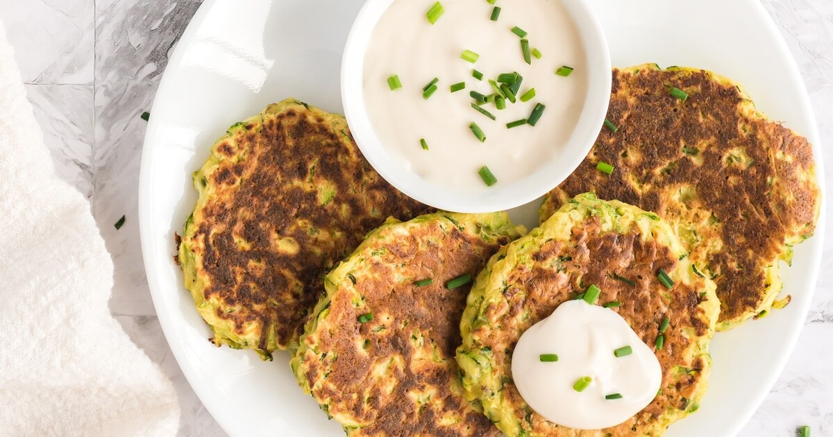 Crispy Zucchini Fritters | VegNews
