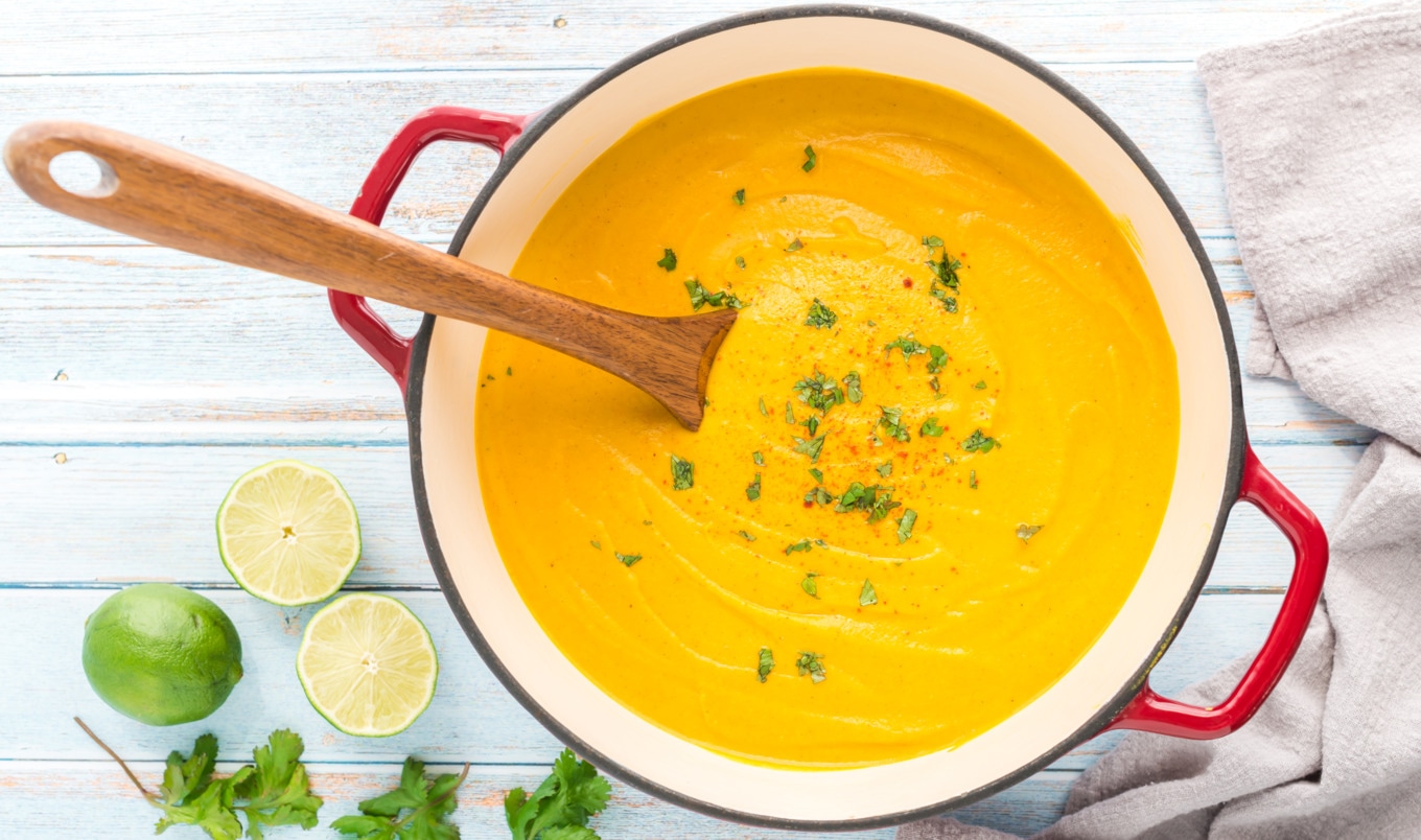Creamy Curried Carrot and Lentil Soup