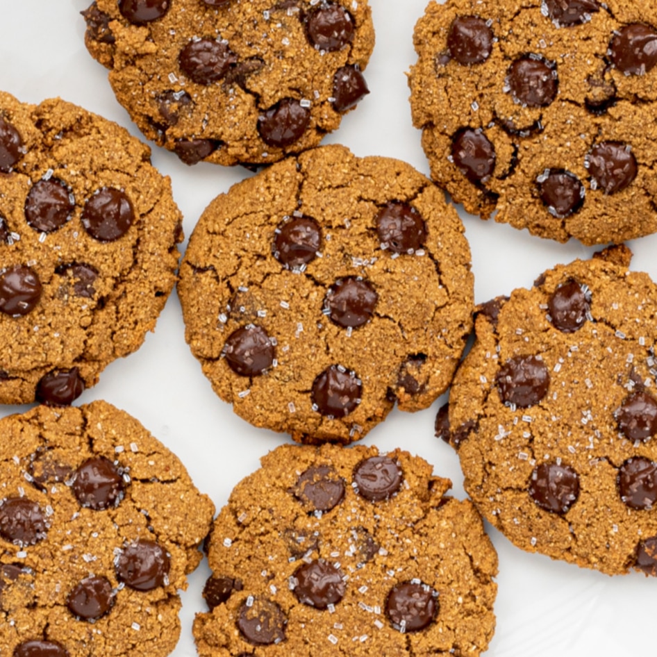 Vegan and Gluten-Free Pumpkin Spice Chocolate Chip Cookies