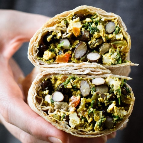 Vegan Freezer-Friendly Black Bean Breakfast Burritos