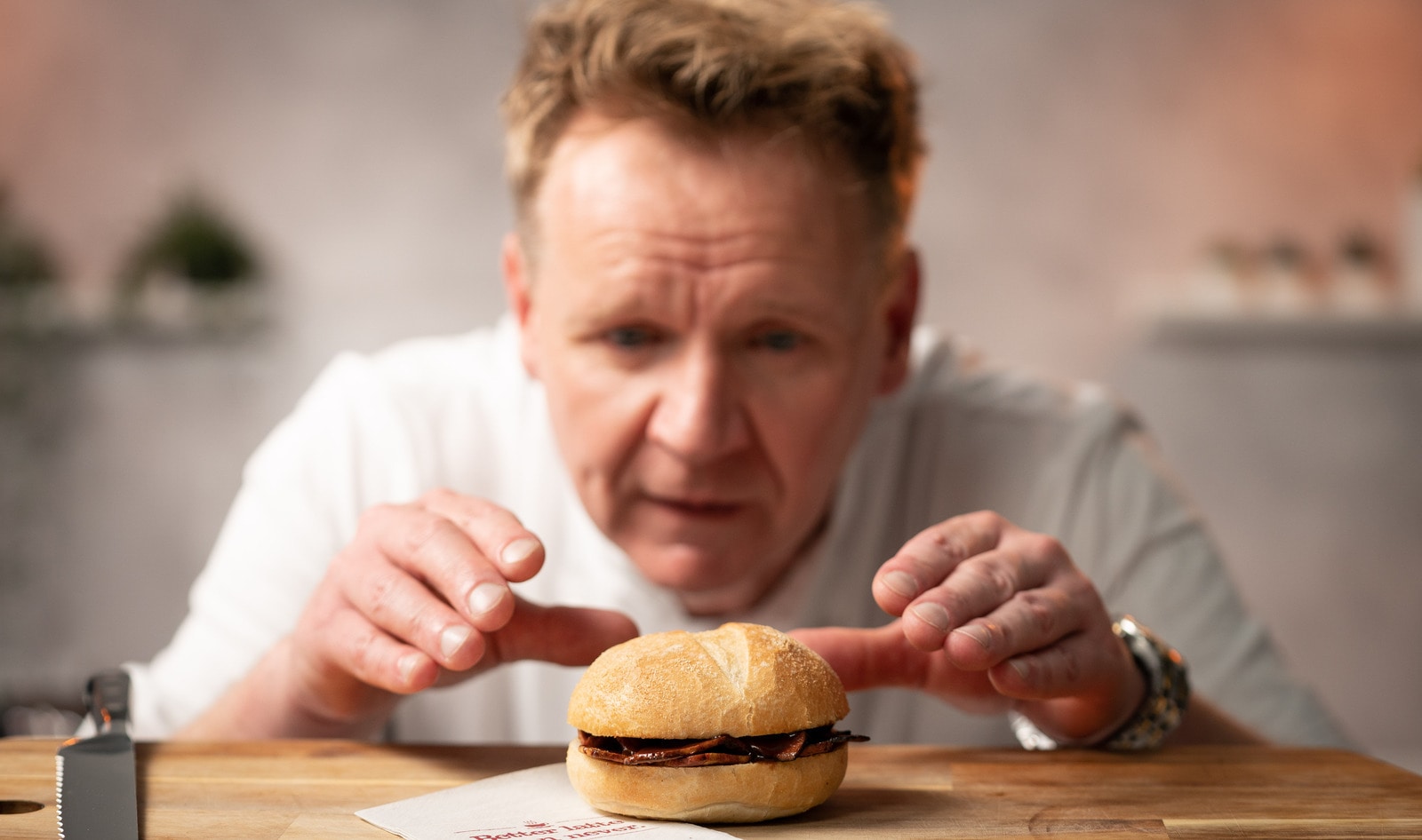 Costa Coffee Enlists Gordon Ramsay Look-Alike to Promote New Vegan Bacon Sandwich