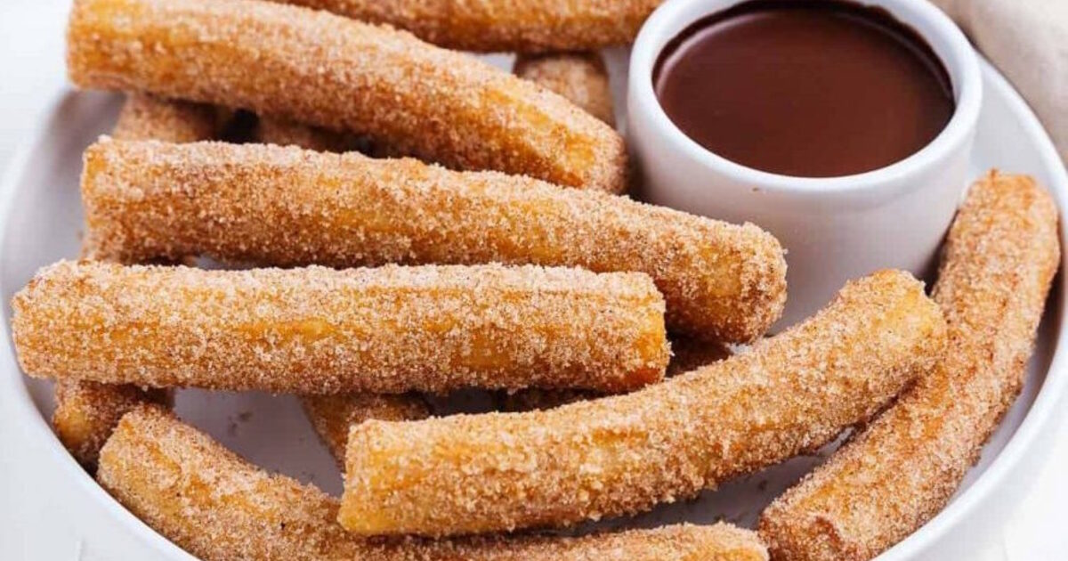 Vegan Cinnamon Sugar Churros With Dark Chocolate Sauce