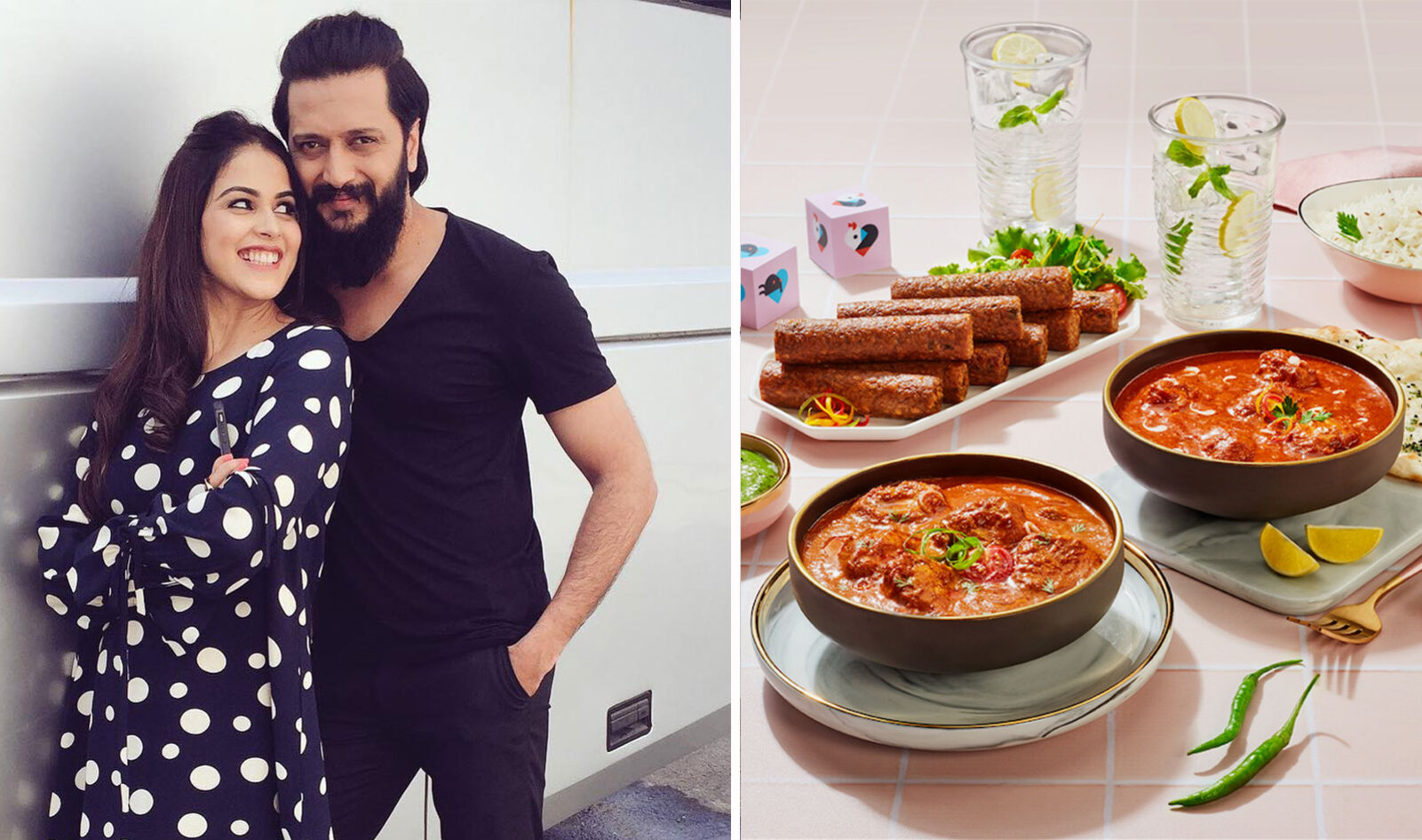 Bollywood Couple Riteish and Genelia Deshmukh Bring Vegan Chicken Kebabs to India