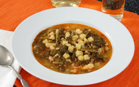 Garbanzo and Cabbage Soup