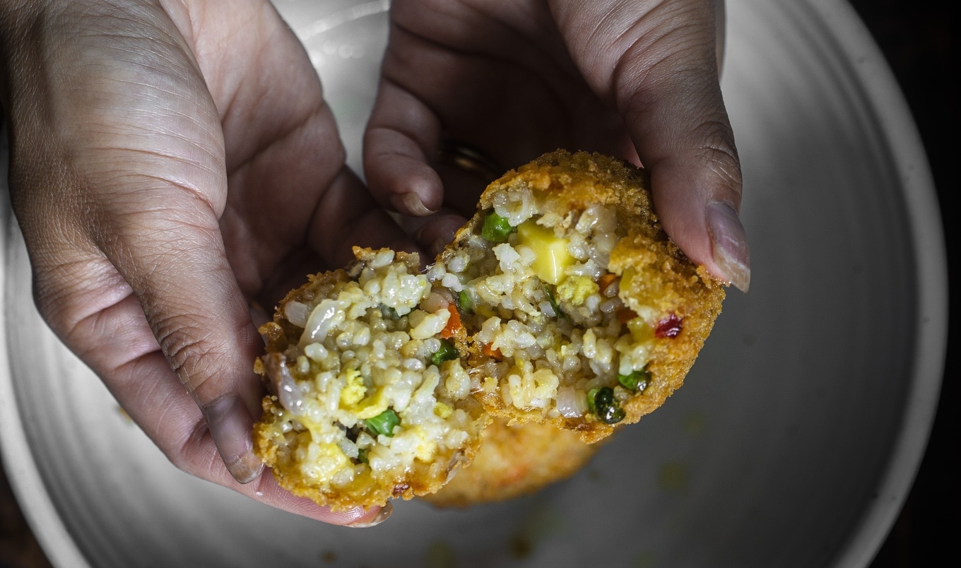 Vegan Korean-Style Suppli (Fried Rice Balls)