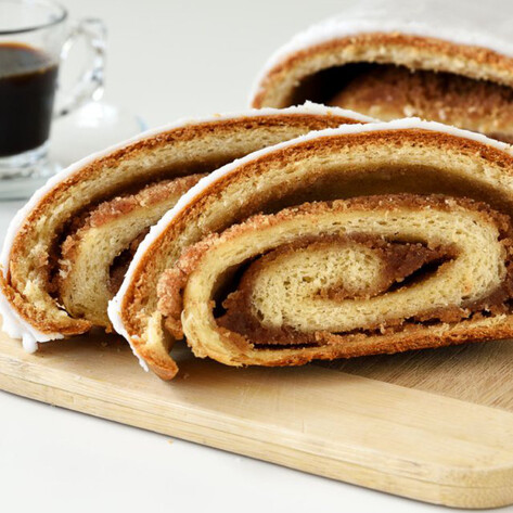 Vegan Nutty Cinnamon Pumpkin Iced Strudel