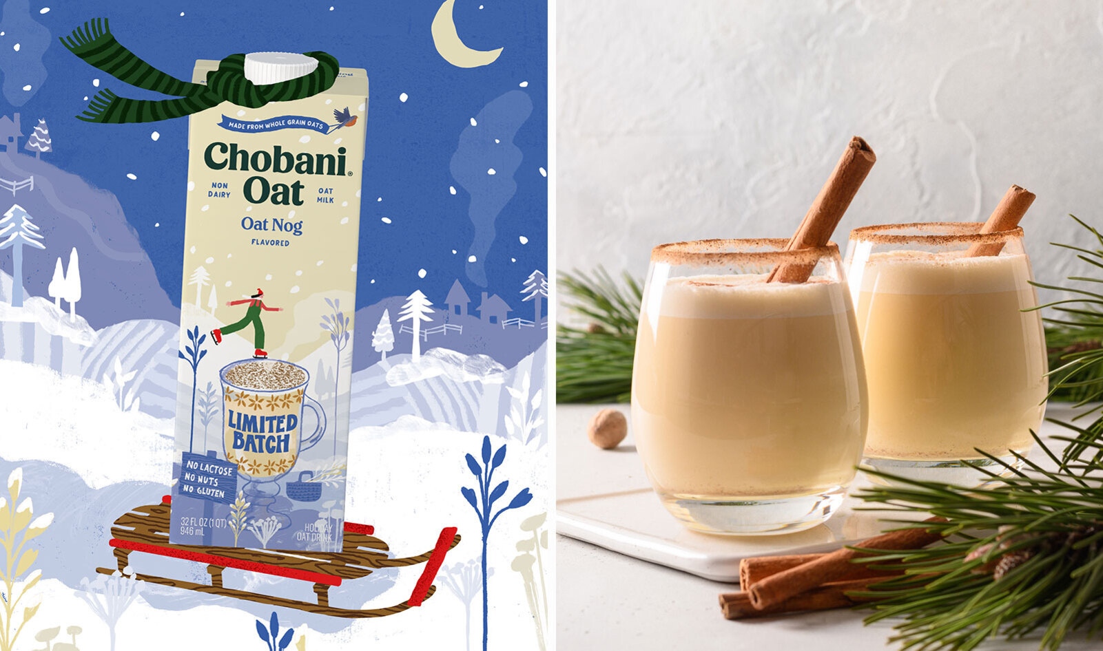 Forget Eggnog. Chobani Launches Vegan Oat Nog for the Holidays.