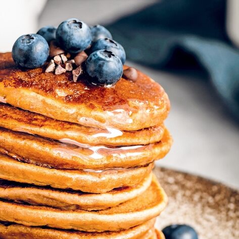 Fluffy Vegan Oat Milk Pancakes