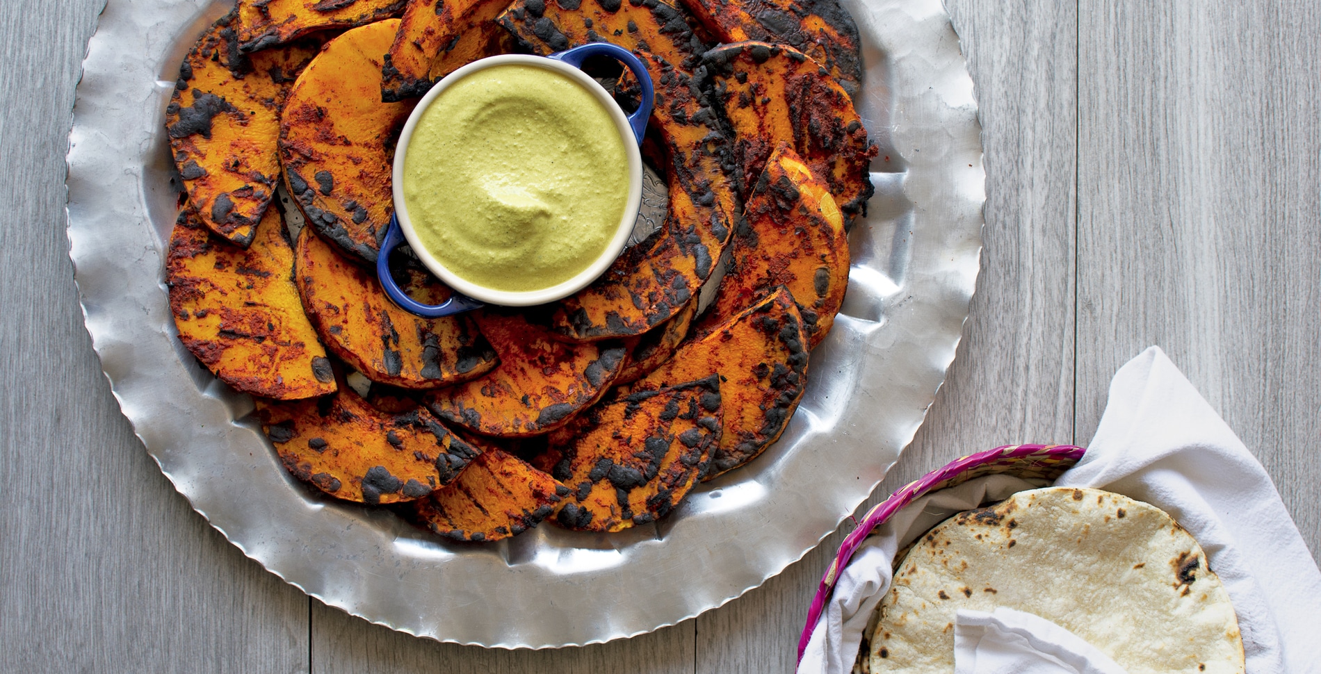 Butternut Squash Al Pastor With Charred Poblano Cashew Cream