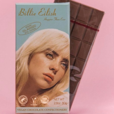 Billie Eilish Launches New “Happier Than Ever” Vegan Milk Chocolate Bar 