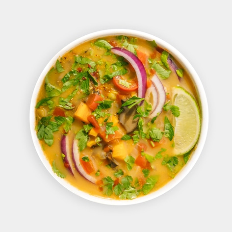 Vegan Thai-Inspired Red Curry Sweet Potato Soup