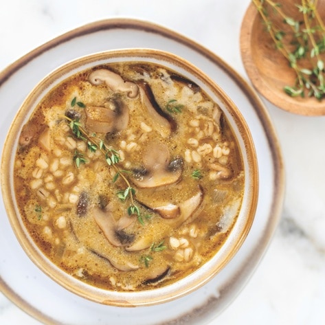 Vegan Miso Mushroom & Barley Stew 