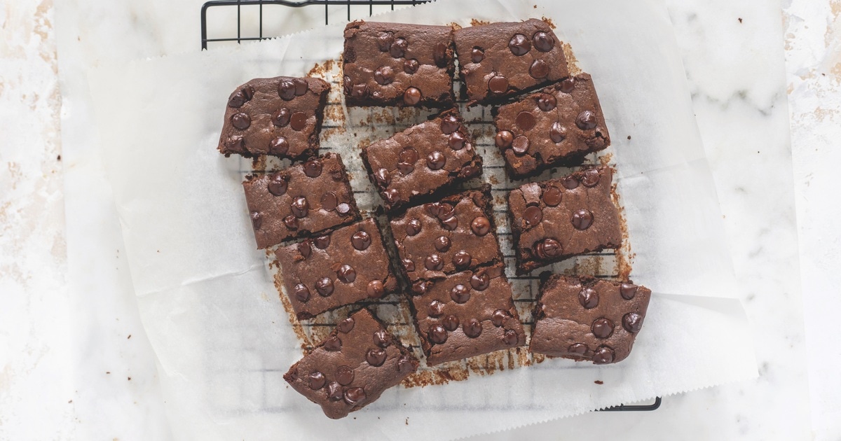 Vegan Sweet Potato and Tahini Chocolate Chip Brownies