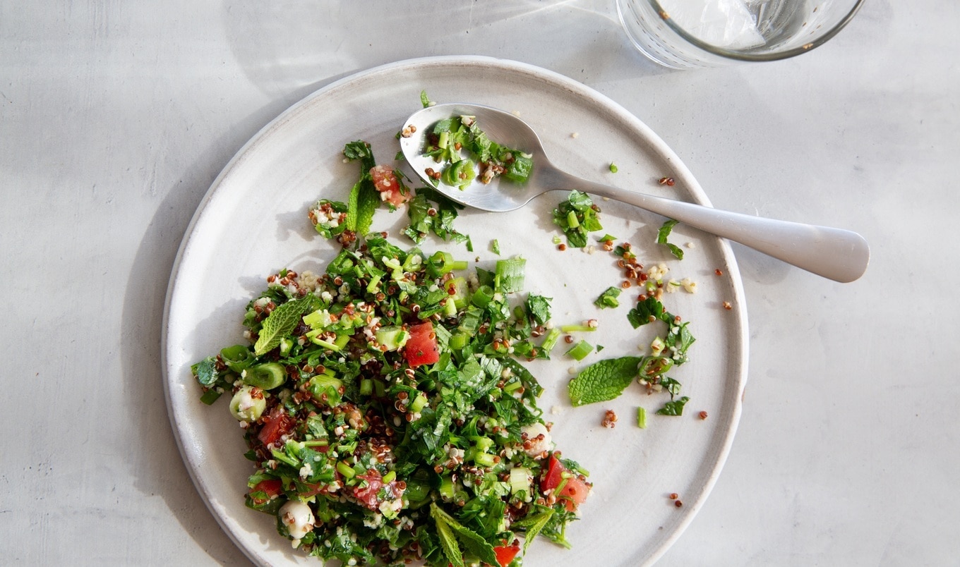 High-Protein Quinoa Hemp Tabbouleh