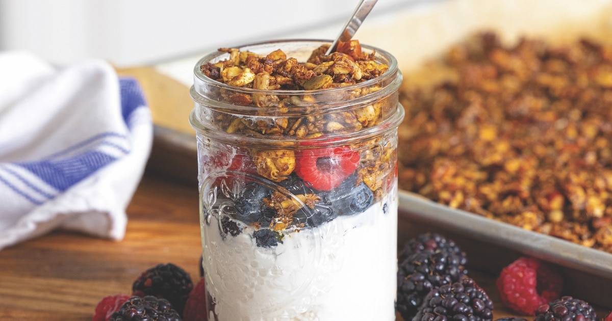 Nutty Cinnamon Walnut Pecan Granola | VegNews