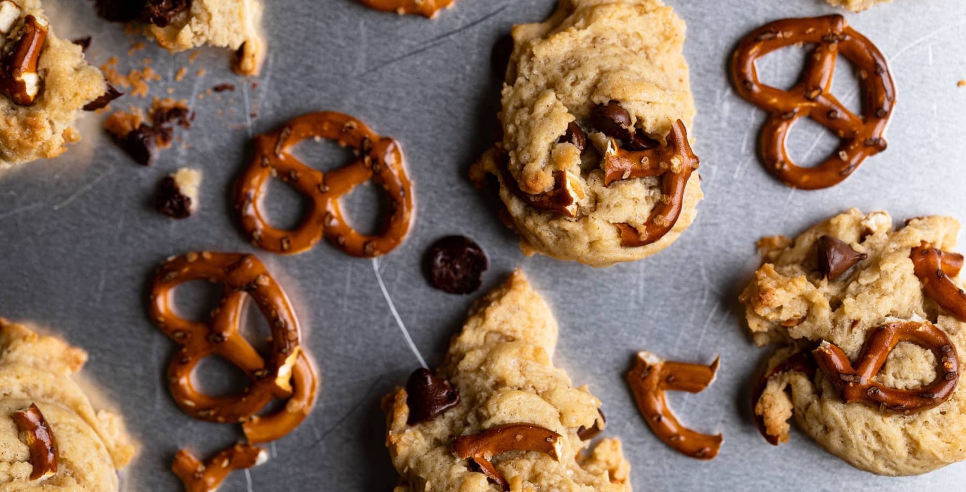 Chunky Vegan Chocolate Chip Pretzel Cookies
