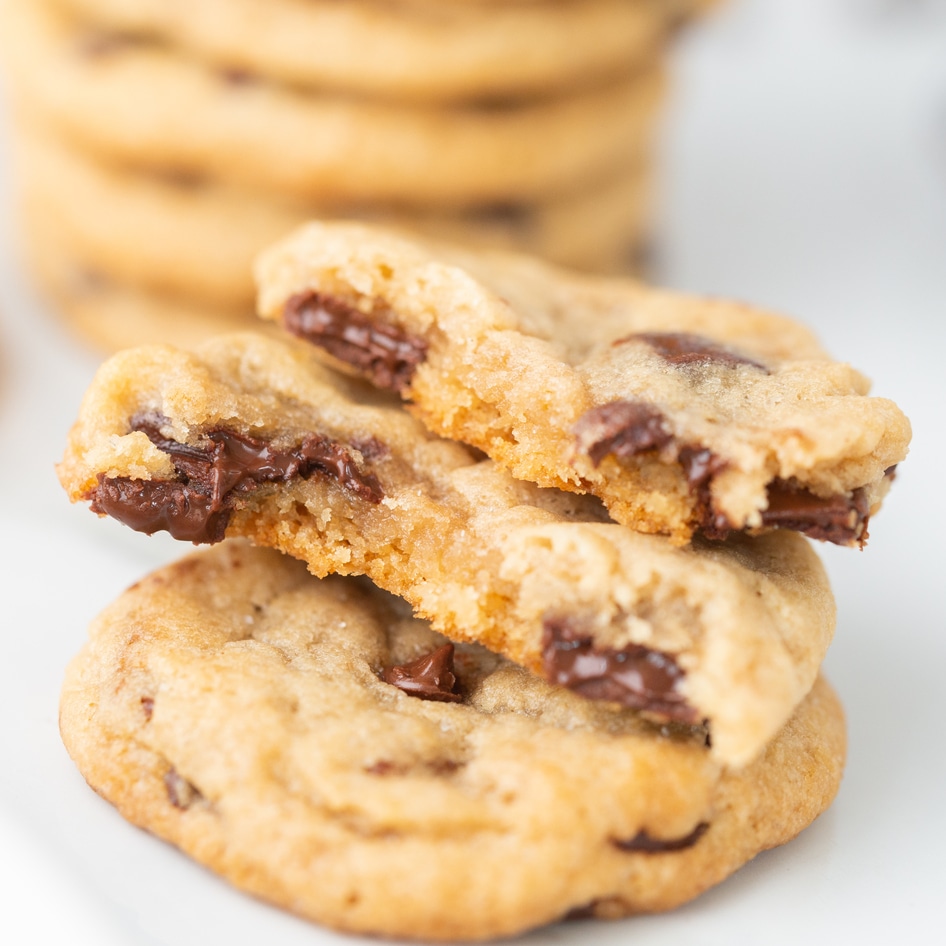 Vegan Brown Butter Bourbon Salted Chocolate Chip Cookies