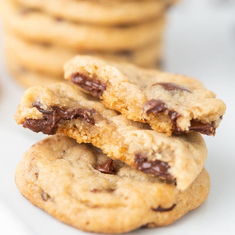 Vegan Brown Butter Bourbon Salted Chocolate Chip Cookies