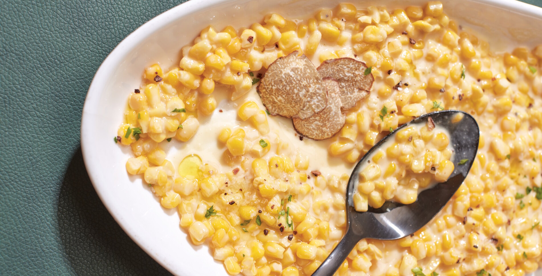 Vegan Truffle Cream’d Corn With Béchamel