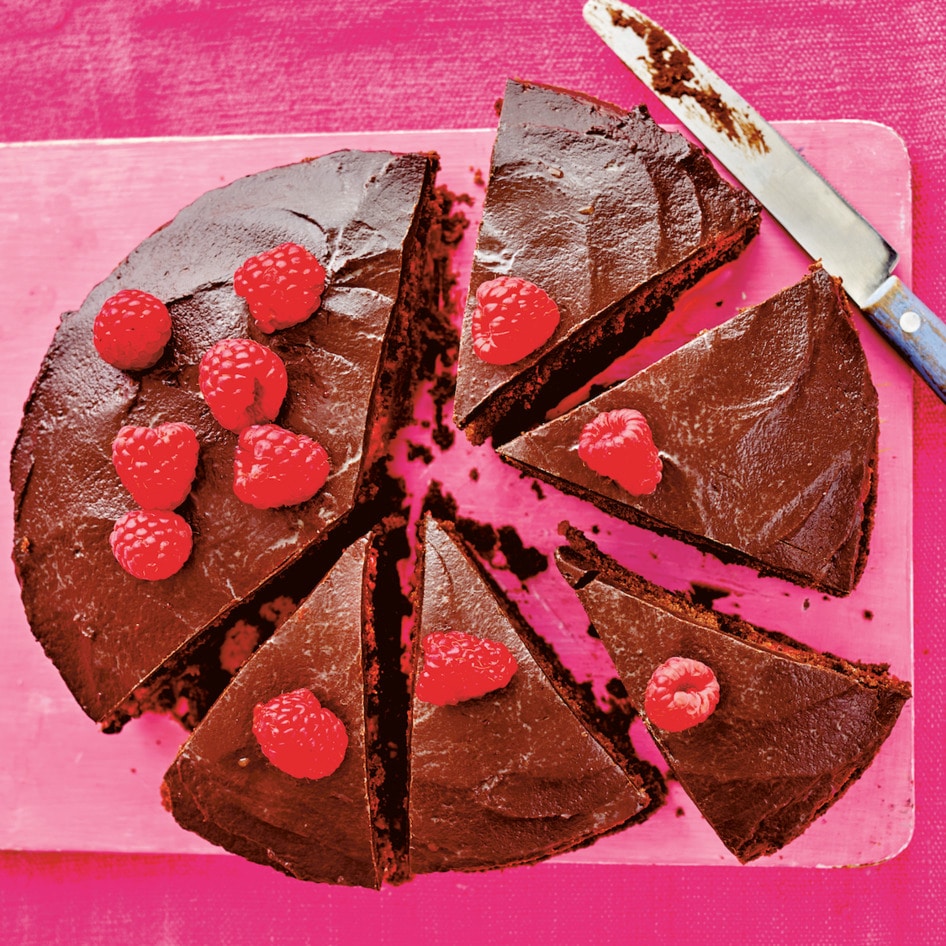 Decadent Double-Chocolate Vegan 'Love' Cake With Raspberry Filling