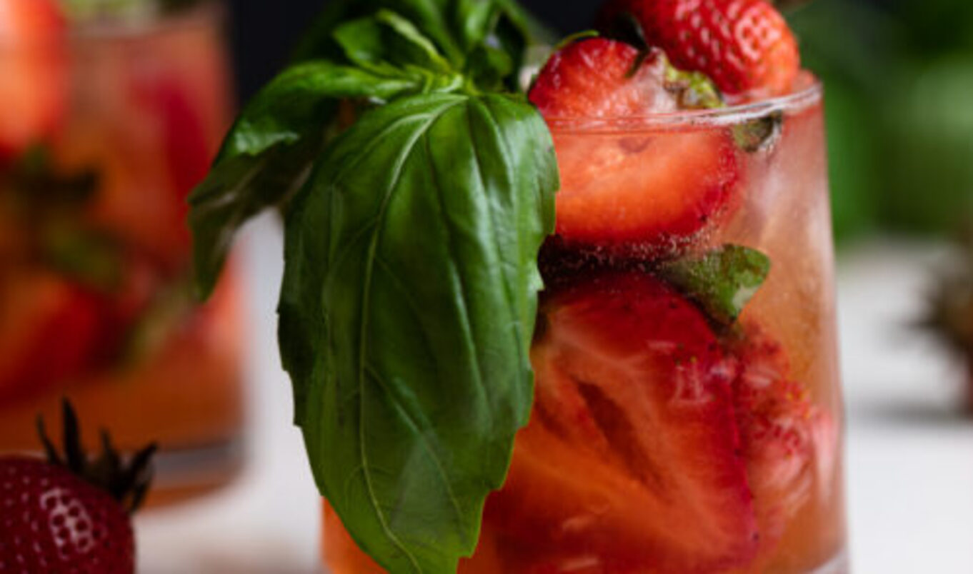 Herbed Strawberry-Pineapple Ginger Beer Mocktail