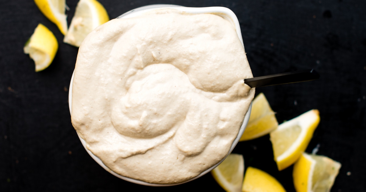 Creamy Plant-Based Tahini Alfredo Dip | VegNews