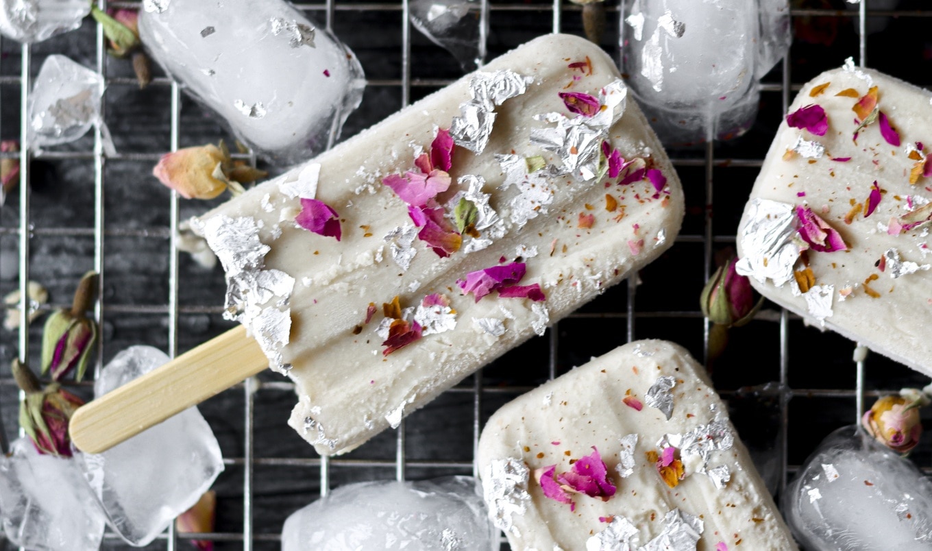 Vegan Kaju Katli Kulfi (Indian Cashew Fudge) Ice Cream Bars