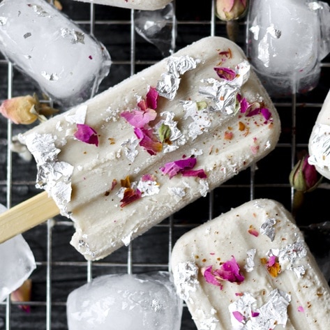 Vegan Kaju Katli Kulfi (Indian Cashew Fudge) Ice Cream Bars