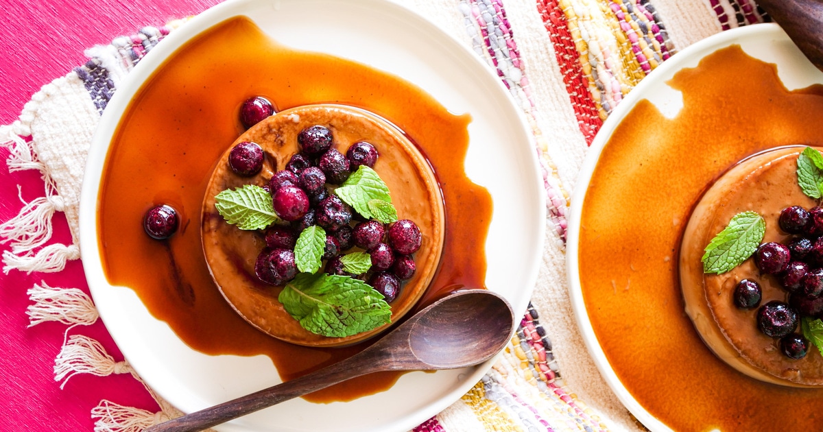 Caramelly 5-Ingredient Vegan Flan | VegNews