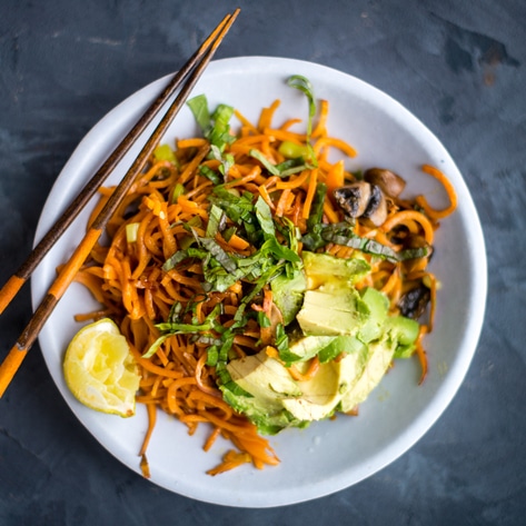 Quick Vegan Thai-Inspired Sweet Potato Noodles