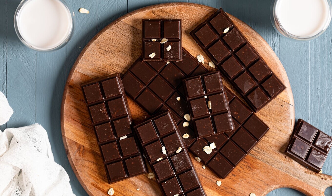 Homemade Oat Milk Chocolate Bars