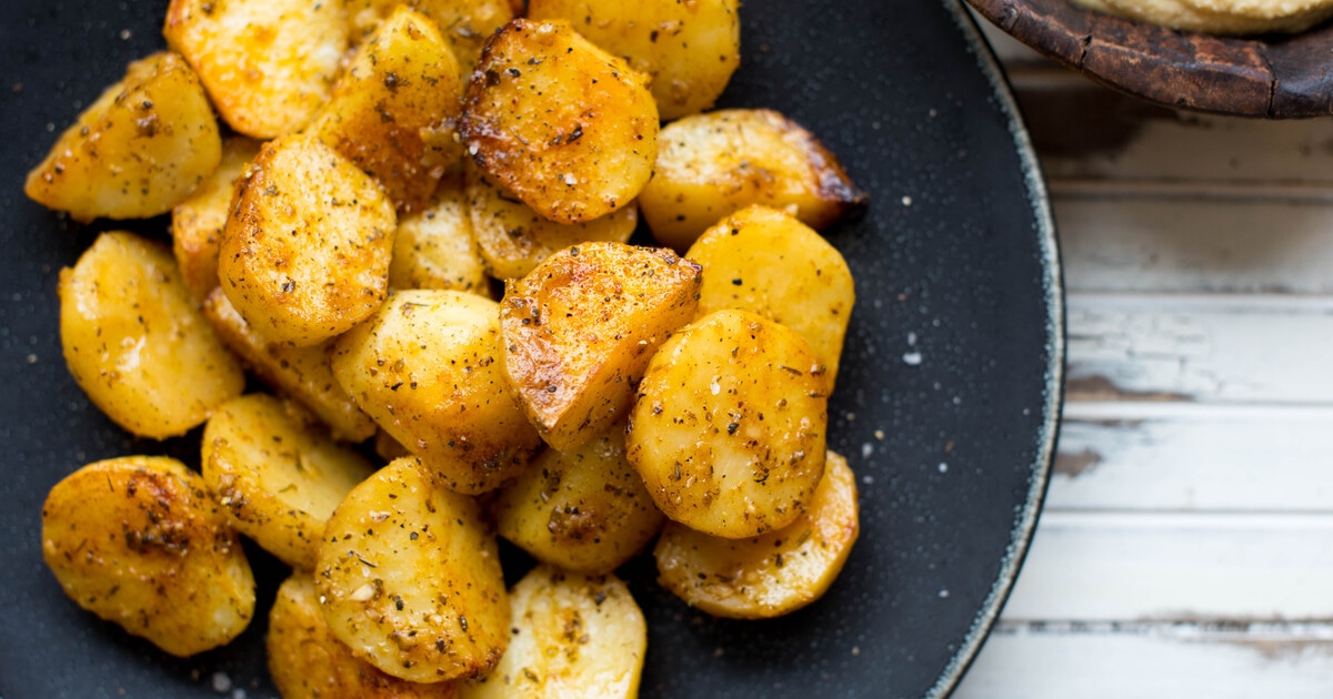 Vegan Greek Lemony Roasted Potatoes | VegNews