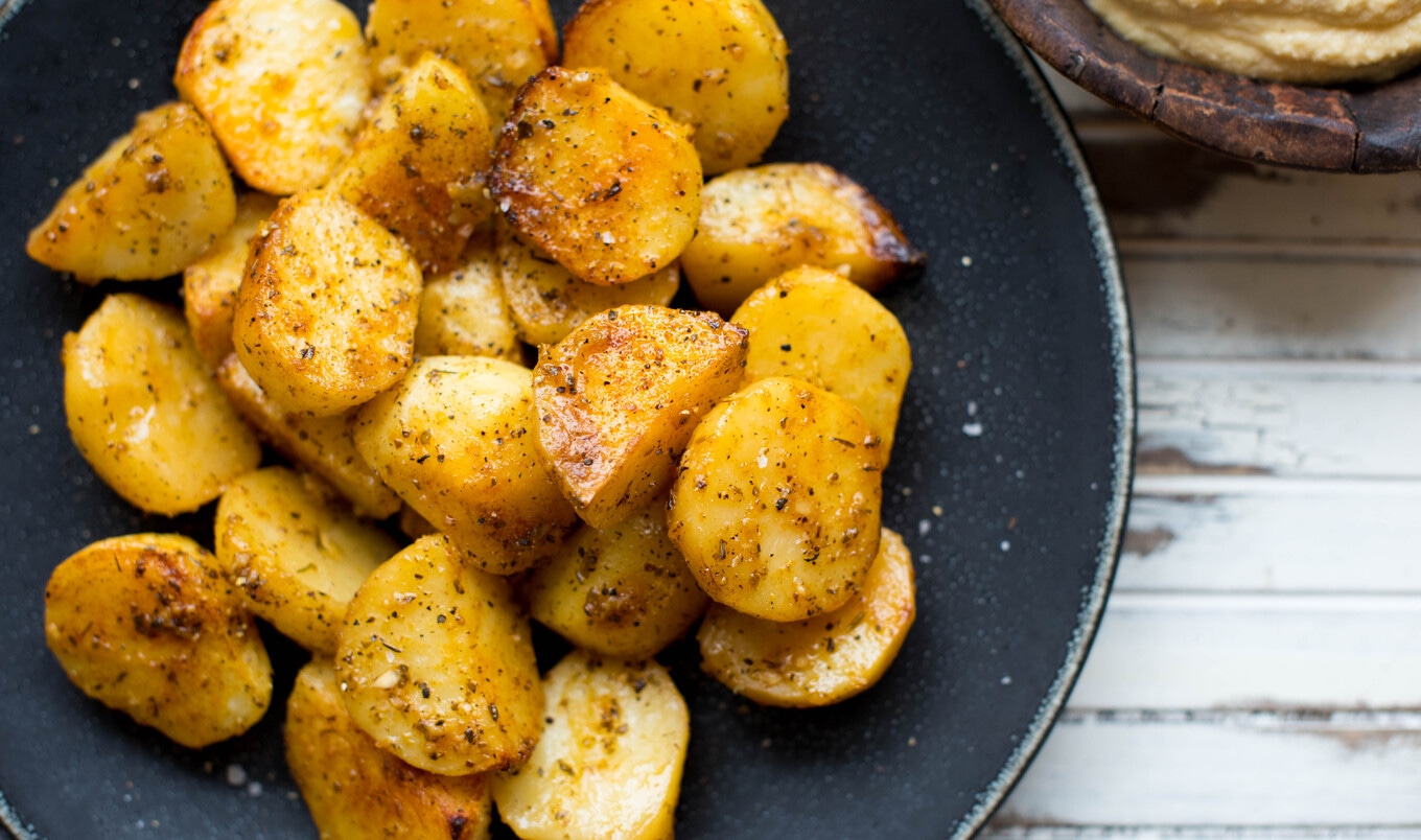 Vegan Greek Lemony Roasted Potatoes