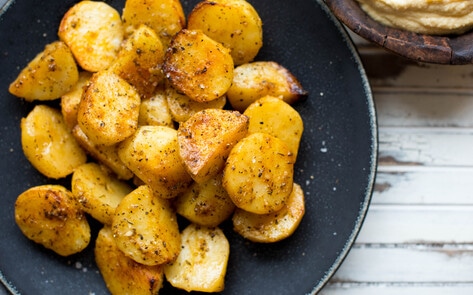 Vegan Greek Lemony Roasted Potatoes