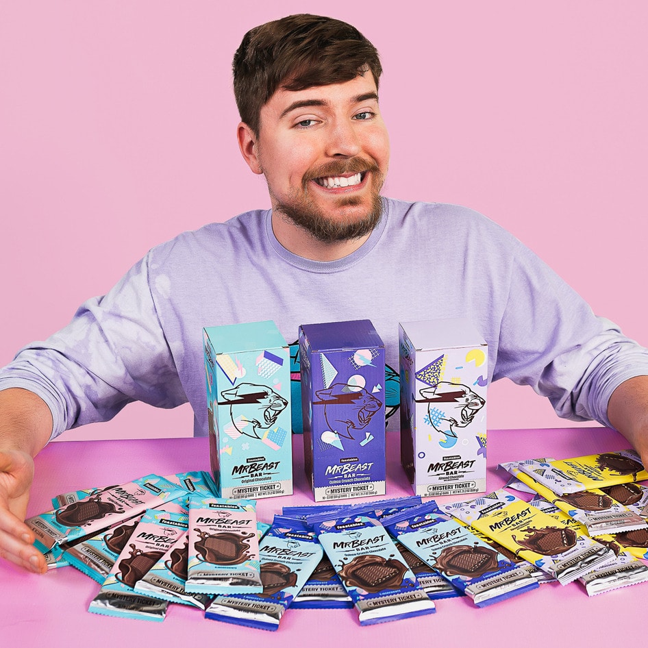 MrBeast's New Dairy-Free Chocolate Bars Come with a $1 Million Willy Wonka Twist