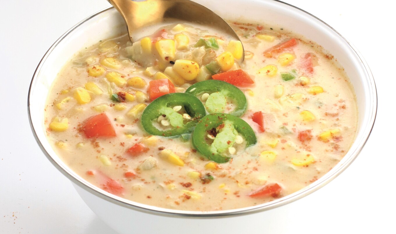 Easy Vegan Sweet and Spicy Corn Soup