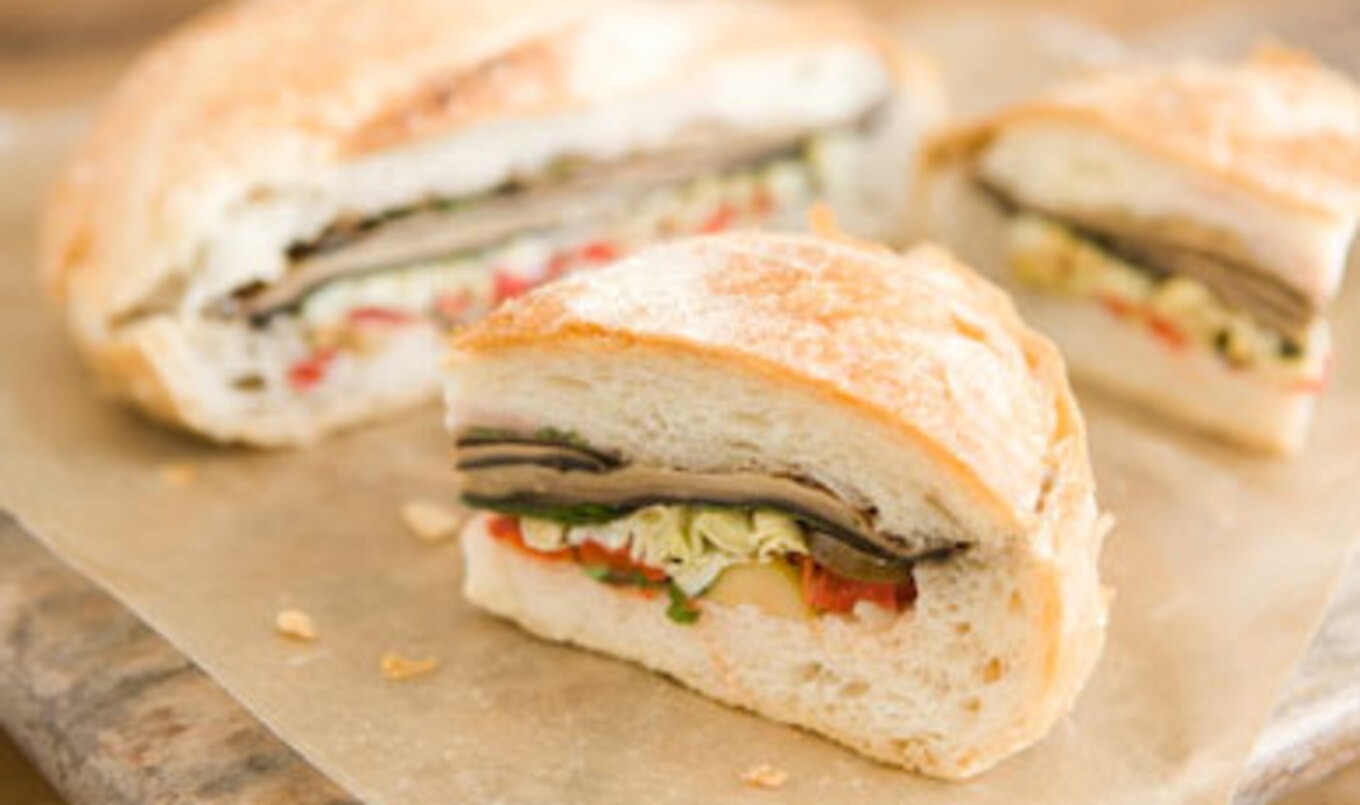 Stuffed Plant-Based Muffaletta Sandwich