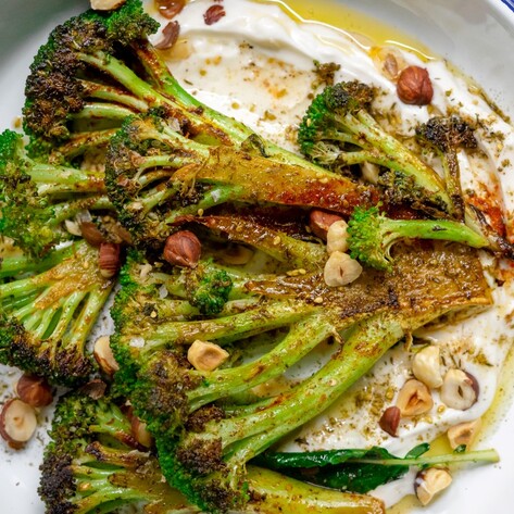 Vegan Za'atar-Seared Broccoli Steaks